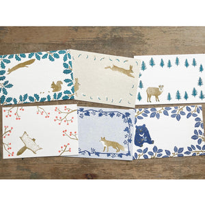 Itsuko Naka Set of 6 Mountain Animal Postcards
