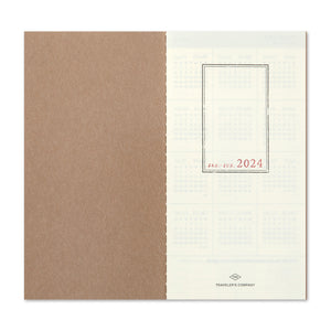 Traveler's Notebook Diary (Regular Size) - 2024 Weekly Vertical.