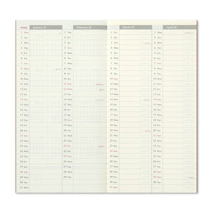 Traveler's Notebook Diary (Regular Size) - 2024 Weekly Vertical.