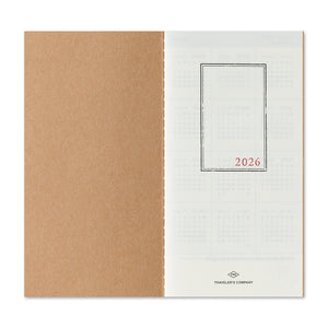 2026 Traveler's Notebook (TRC) - Monthly Diary (Regular Size)