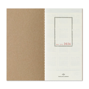 2026 - Traveler's Notebook (TRC) Weekly + Memo Diary (Regular size)