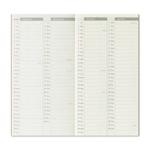 2026 - Traveler's Notebook (TRC) Weekly + Memo Diary (Regular size)