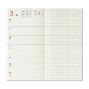 2026 - Traveler's Notebook (TRC) Weekly + Memo Diary (Regular size)