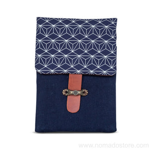 Kyoku Haku Seven-pen window grille pattern flip-top pen case (4 options)