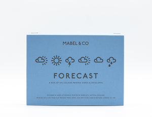 Box of 6 Forecast Letterpress Cards