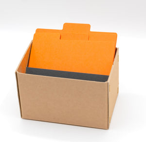 Notebook archive boxes with dividers