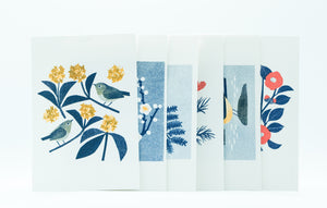 Itsuko Naka Set of 6 Flowers and Birds Postcards