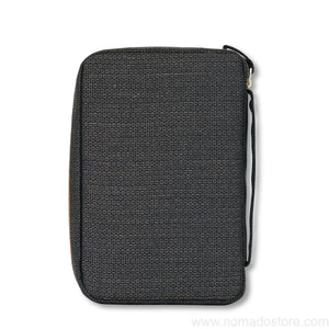 Kyoku Haku Zippered 20 Slots Pen Case (black kimono fabric)
