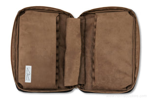 Kyoku Haku Zippered 20 Slots Pen Case (black kimono fabric)