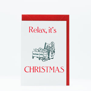 Nomado Kappan "Relax It's Christmas" Letterpress Card