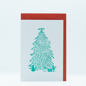 Nomado Kappan "Neko Christmas" Letterpress Card