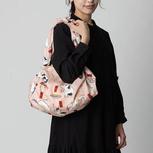 104 Cats Suggested As The Fifty Three Stations Of The Tokaido Pink Furoshiki