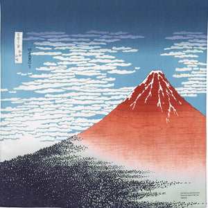 Ukiyo-e | South Wind, Clear Sky Navy Blue Furoshiki (70)