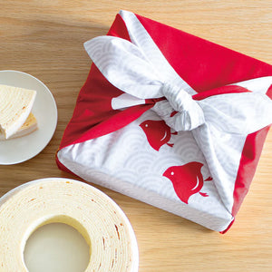 Hare Tsutsumi Plovers Red Furoshiki (70)