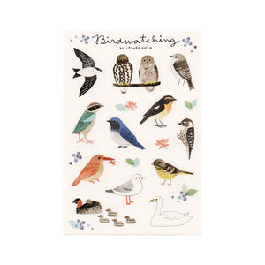 Itsuko Naka Birdwatching sticker cards : Leaves or Fruit