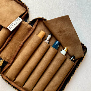 Kyoku Haku 10-piece zipped pen case (cabinet of curiosities pattern)