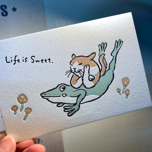 KAPPADO letterpress card : Life is Sweet