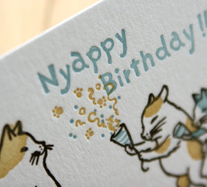KAPPADO letterpress card : Nyappy Birthday