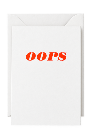 Nomado Kappan - Oops – Letterpress Apology Card