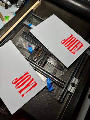 Nomado Kappan "JOY/JOIE" Letterpress Card (English or French)