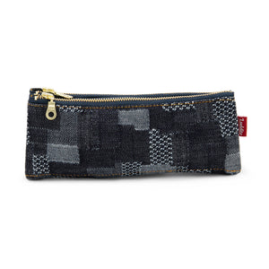 Luddite Pen Case Canvas 8-Go (denim patchwork 2 patterns)