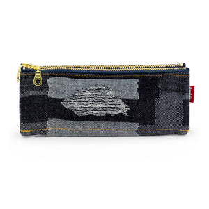 Luddite Pen Case Canvas 8-Go (denim patchwork 2 patterns)