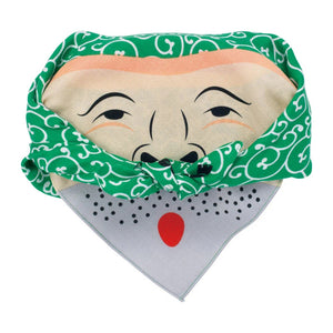 MUSUBI × COCHAE – Fuku Furoshiki 48 cm – Shishimai & Thief Green