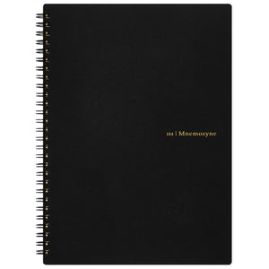 Maruman Mnemosyne N104JP B5 notebook with black polypropylene cover and gold logo