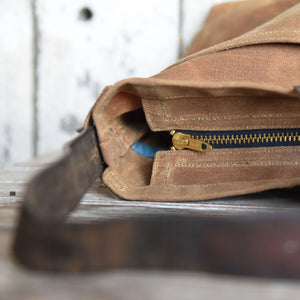Peg and Awl Waxed Canvas Tote - Spice/Zipper