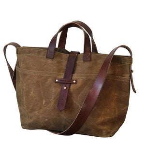 Peg and Awl Waxed Canvas Tote - Spice/Zipper