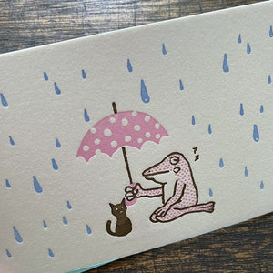 KAPPADO letterpress card : Rain
