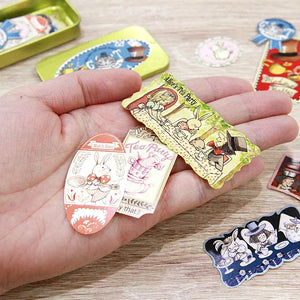 Shinzi Katoh Alice in Wonderland Sticker Flakes in Gold Tin (6 patterns)