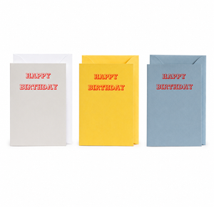 Nomado Kappan - Happy Birthday – Letterpress Card (3 colours)