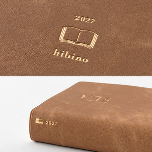 Midori 2027 Diary Hibino A6 Camel