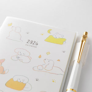 Midori Pocket diary slim dog 2026
