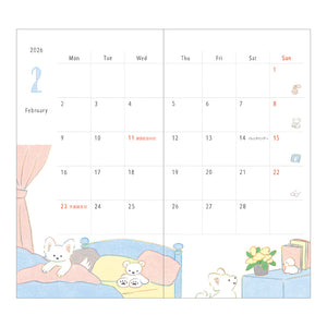 Midori Pocket diary slim dog 2026