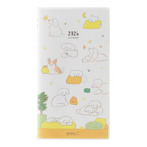Midori Pocket diary slim dog 2026