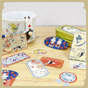 Shinzi Katoh Alice in Wonderland Sticker Flakes in Gold Tin (6 patterns)