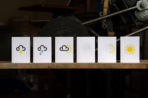Box of 6 Forecast Letterpress Cards