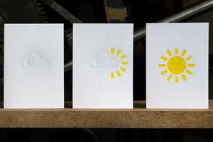 Box of 6 Forecast Letterpress Cards