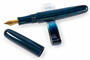 Eboya Houga L size Fountain Pen (Shinkai Blue)