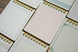 Kohunkan Retro Letterpress Ring Memo Pad Notebook (5 patterns)