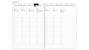 Roterfaden M 2026 Diary (14x20cm) 3 Layouts