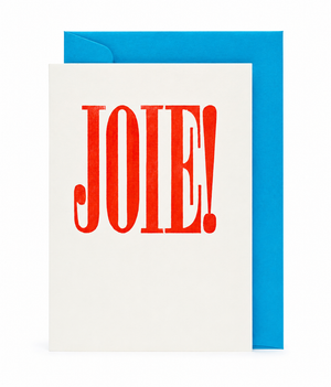 Nomado Kappan "JOY/JOIE" Letterpress Card (English or French) - NOMADO Store