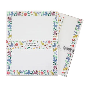 Letter writing set with colorful border design design by Aiko Fukawa