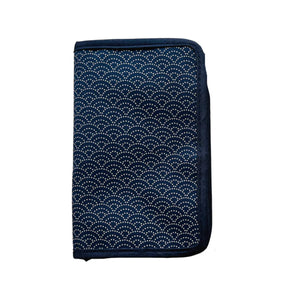 Kyoku Haku Seigaiha Wave Passport Notebook Cover - NOMADO Store
