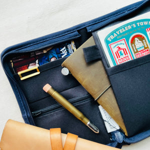 Kyoku Haku Seigaiha Wave Passport Notebook Cover - NOMADO Store
