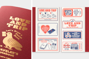 TRAVELER'S notebook Refill LOVE AND TRIP Red Ltd edition