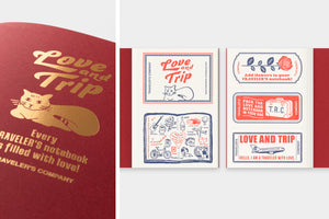TRAVELER'S notebook Passport Size Refill LOVE AND TRIP Red