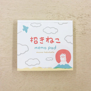 Cozyca - Memo pad - Beckoning cat by Masao Takahata - NOMADO Store